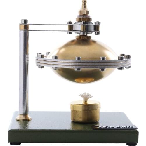 UFO Spin Suspension Steam Engine Model Kit Metal Education Toy with Copper Boiler and Alcohol Lamp