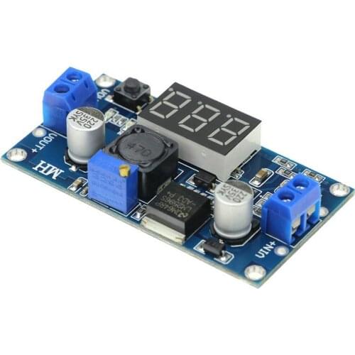 LM2596DC-DC Buck Converter Adjustable Power Supply Step Down Module Voltmeter Self-calibrated with Reverse Connection Protection