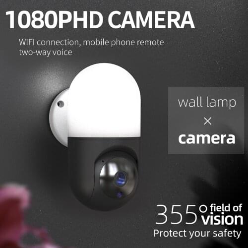 PTZ Rotating LED Bulb 1080P Camera Wireless WIFI Waterproof Outdoor Monitor IR Night Vision Detection Alert Home Security Webcam