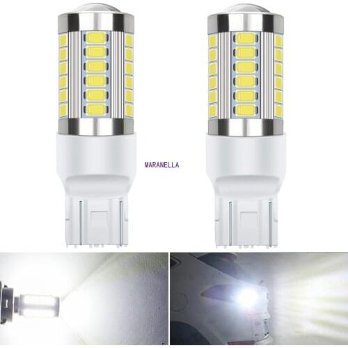 2x LED Bulb T20 7443 W21W 1156 BA15S P21W Canbus No Error Auto Backup Reverse Lamp Car Lamp Brake Bulbs 3157 3156 3047 white