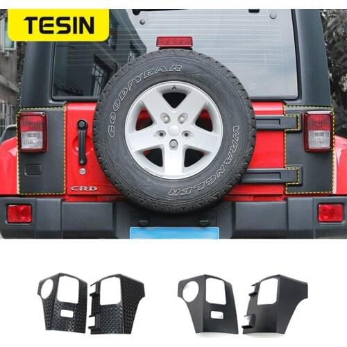 TESIN Car Stickers for Jeep Wrangler JL Car Rear Taillight Tail Light Lamp Guard Cover for Jeep Wrangler JL 2018+ Accessories