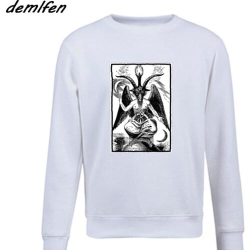 Sigil Of Baphomet Hoodie Goat Of Mendes Sweatshirt New Pullover Fleece Cool Coat Tops Harajuku Streetwear