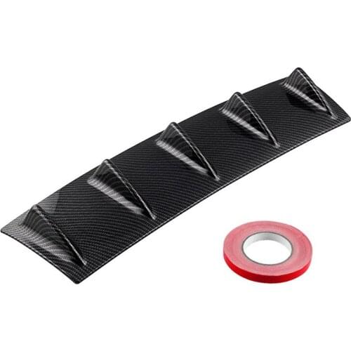 Universal Car Rear Spoiler Carbon Fiber Shark Fins Chasiss Guide Plate Rear Trunk Wing Spoiler