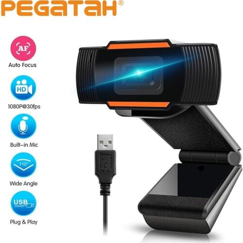 HD Webcam 1080P Web Camera With Microphone Rotatable USB Plug Mini Cameras for PC Computer Video Calling Conference Webcams