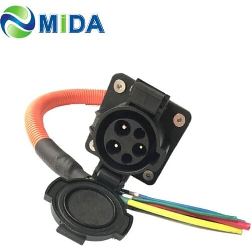 32A Sae J1772 Socket Inlet for Electric Vehicle Charging with 0.5M EV Charger Cable