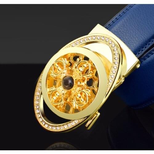 High Quality Red Leather Belt Leather Luxury Brand Automatic Belt Mens Jeans Fashion Designer Belt Fancy Retro Exquisite