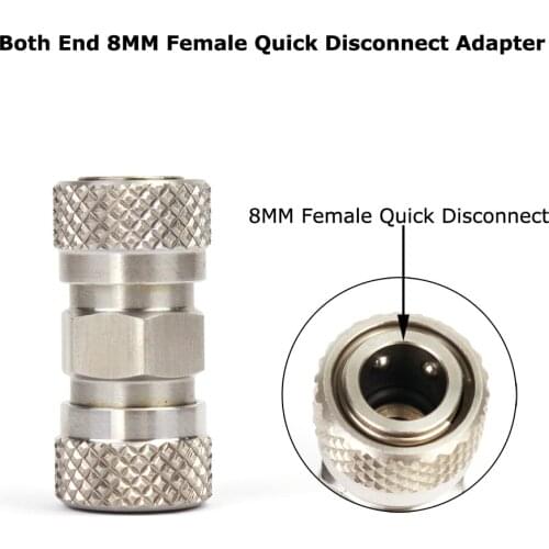Charging Hose Stainless Steel Double Both End 8MM Female Quick Disconnect Adaptor