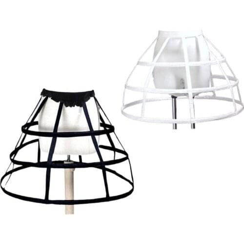 Womens Victorian Crinoline Wedding Underskirt 3 Hoop Cage Skirt Bridal Petticoat