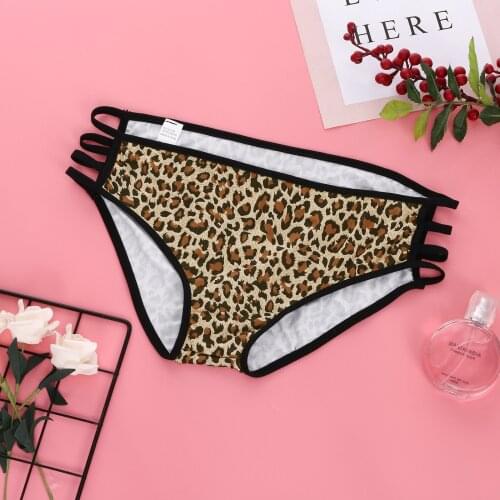 Woman Thong Sexy Lace Panties Leopard Print Hollow Out Thong Low Waist Sexy Thong New Fashionable High Quality Нижнее Белье