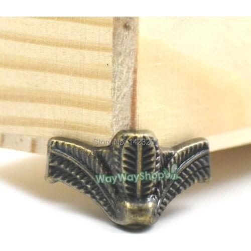 10 Pcs / Lot 27mmx16mm Antique Jewelry Chest Wood Furniture Box Decorative Feet Leg Corner Protector Decoration
