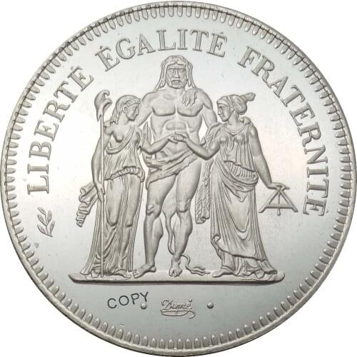 Aliexpress france 1976 France 50 Francs Hercules Plated Silver Copy Coins