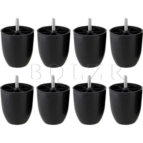 BQLZR 8pcs Black Couch Furniture Legs Replacement Old Sofa Feet 45x72.2x80mm