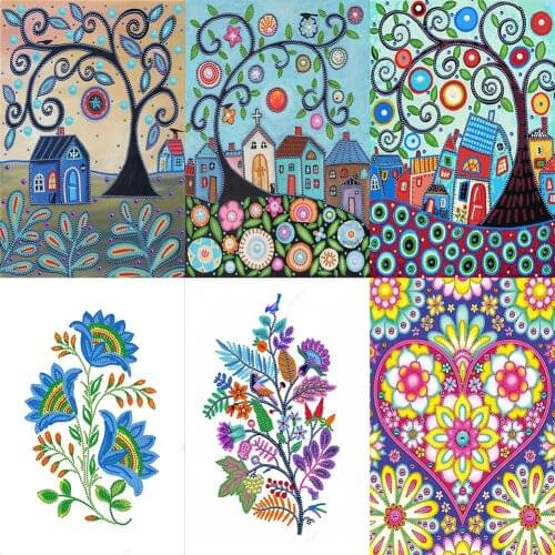 Flower Series Diamond Painting 5D DIY Partially Special-shaped Drill Home Decoration Creative Hobby Gift Hanging Painting 30x40