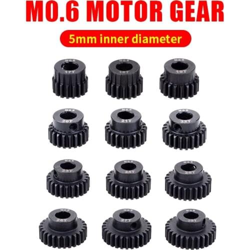 SURPASS-HOBBY M0.6 5mm 17T 18T 19T 20T 21T 22T 24T 26T 28T 30T steel metal Pinion Motor Gear For 1/10 Rc Model Car Motor