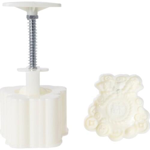 Lucky Bag Round Moon Cake Molds 150g Hand-Pressure 1 Stamps Chinese Traditional Mooncake Molds for Mid-Autumn DIY Pastry