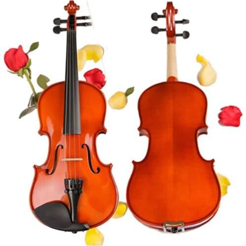 Solid Wood Fingerboard Violin Handcraft Matt Violino Music Instrument+Case+Bow +Rosin+Mute For BeginnerTONGLING Brand