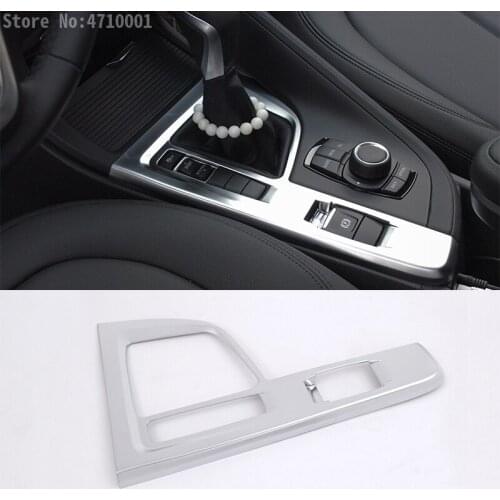 ABS Chrome Gear Shift Panel Sequin Cover Trim Car Accessories For BMW X1 F48 20i 25i 25le for Left Hand Drive 2016-2018