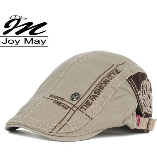 JOYMAY New Summer Cotton Berets Caps For Men Casual Peaked Caps letter embroidery Berets Hats Casquette Cap Y005