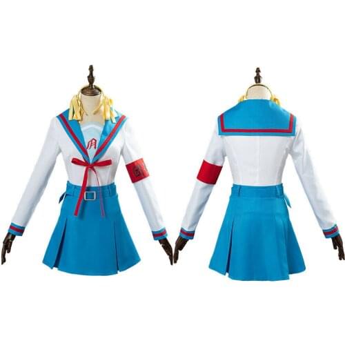 The Melancholy Of Haruhi Suzumiya Cosplay Costume Girls Dresses Halloween Carnival Party Skirt Suit