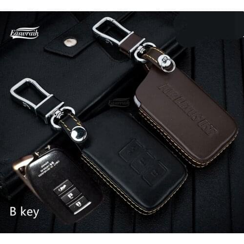Leather Car 4D Key Case Cover Chain For Lexus ES RX LX NX CT GS IS GX RC LS F GT CT200h ES 300h IS250 GX400 RX270 RX300 LX570