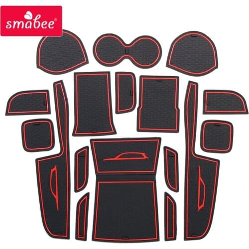 Smabee Anti-Slip Gate slot cup mats for SUZUKI VITARA 2016-2020 Accessories Non-Slip Mat Car Sticker Interior Door Pad