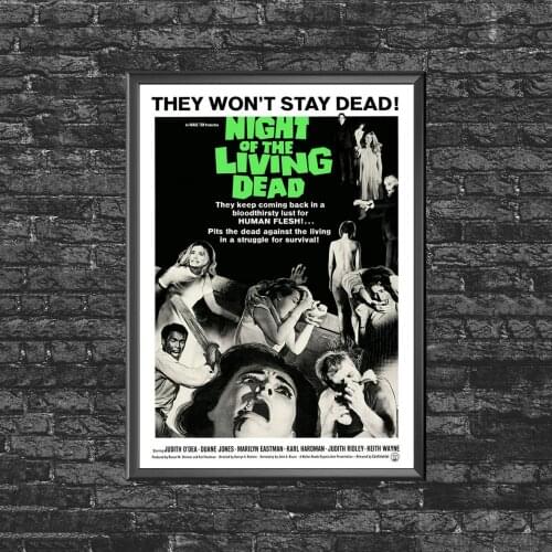 Night of the Living Dead - Horror Cinema Movie Poster Wall Painting Home Decoration (No Frame)