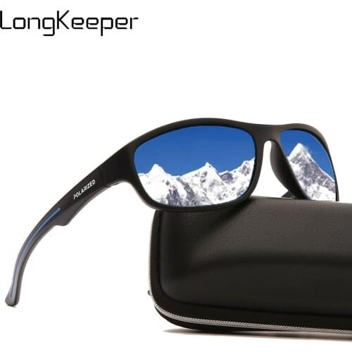 LongKeeper Fashion Polarized Sunglasses Men Luxury Brand Designer Vintage Driving Sun Glasses Male Goggles Shade UV400 Mirror