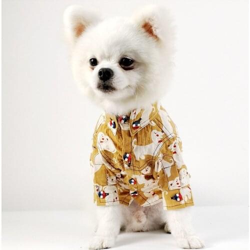Dog Clothes for Small Dogs Cotton Shirt for Chihuahua Yorkies Outfit Cartoon Coat for French Bulldog Puppy Costume Pet Clothing