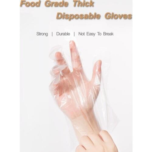 Disposable Gloves Individual Small Packaging Plastic PE Catering Pizza Dessert Gloves 100PCS