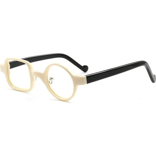 Belight Optical Women Men Acetate Square with Round Retro Glass Prescription Eyeglasses Optical Spectacle Frame Eyewear 8938