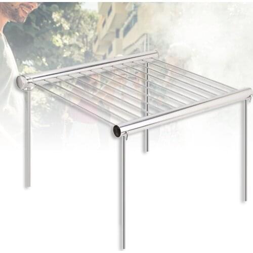 Portable Stainless Steel BBQ Grill Folding Barbeque Grill Outdoor Indoor Mini Roast Rack Stand