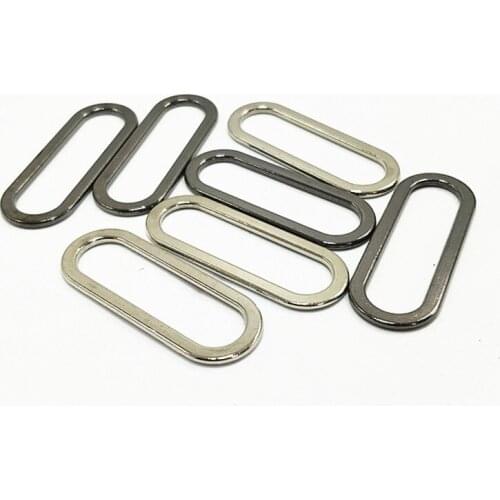 XUNZHE 20 Pcs Metal Ellipse Ring Buckle Loops For Tape Leather Handmade Bag Belt Belt Buckles Garment DIY Accessories 25/30/40mm