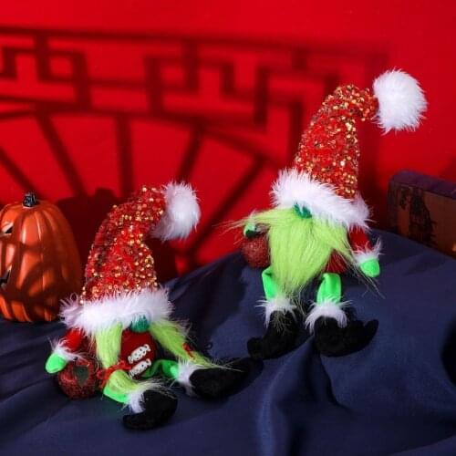 Thanksgiving Christmas Dwarf Decoration Faceless Doll Gnomes Plush Elf Toy Gift for Kids Xmas Tree Ornaments Home Party Decor