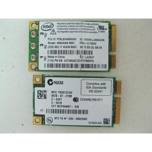 SSEA Network Card for Intel 4965 4965AGN MINI PCI-E Wlan WIFI 802.11A/G/N Wireless Card For IBM T61 T61 R61 X61 42T0865