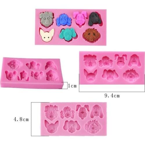 3D dog animal Eco-Friendly silicone cake tools silicon mold kitchen accessories moulds baking fondant decorating tools