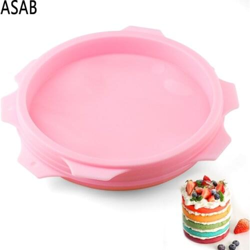 Silicone Layered Cake Round Shape Mold Kitchen Bakeware DIY Desserts Baking Mold Mousse Cake Moulds Baking Pan Tools