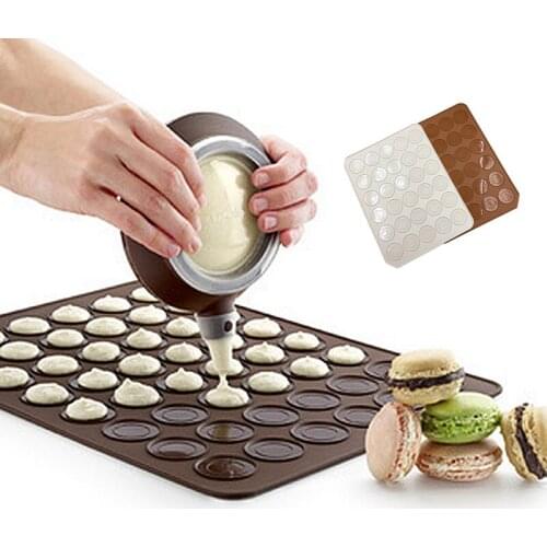 Silicone Macaron Macaroon Pastry Oven Bakeware Mould Sheet Mat 30-Cavity DIY Mold Bakeware Mat Useful Durable Household Tools