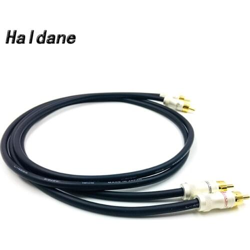 Haldane 1905 Gold Plated RCA Reference Interconnect Cable 2RCA to 2RCA Audio Cable with 7n Single Crystal Copperr CANARE L-4E6S