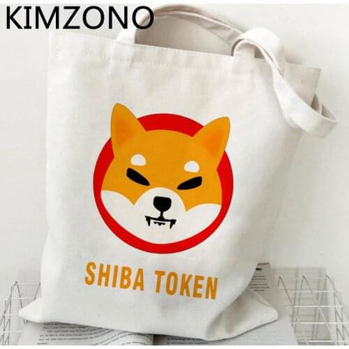 Shiba Inu Shib shopping bag grocery handbag shopper recycle bag bag bolsas reutilizables woven bolsas ecologicas sac toile