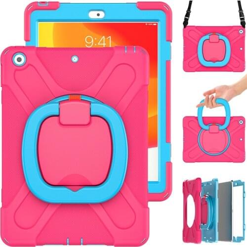 Heavy Duty Armor Case For Apple iPad mini 1 2 3 4 5 6 9.7 2018 2017 Pro 9.7 Air 2 Silicone Shockproof Hard Rotating Tablet Case