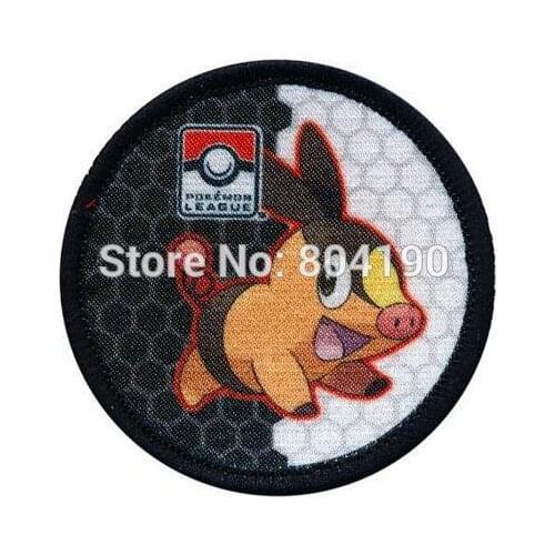 Tepig League Patch Go Iron On Patch Woven Emblem applique Costume Cosplay Team party favor birthday gift
