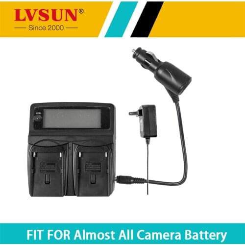 LVSUN DC&Car Universal Battery Charger with LCD for ENEL14 EN EL14 Camera Battery For Nikon D5200 D3100 D3200 D5100 P7000 P7100