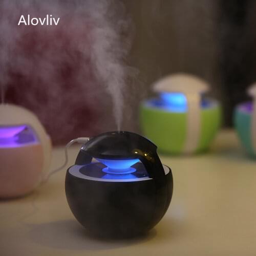 450ml Night Wizard USB Air Humidifier Ultrasonic Aroma Diffuser Air Fogger Mist Maker with LED Lights Mini Office Air Purifier