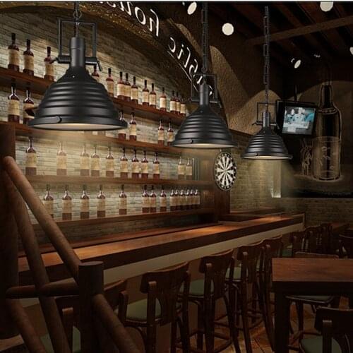 Vintage pendant lights loft lamp avize nordic hanglamp restaurant kitchen light suspension luminaire home industrial lighting