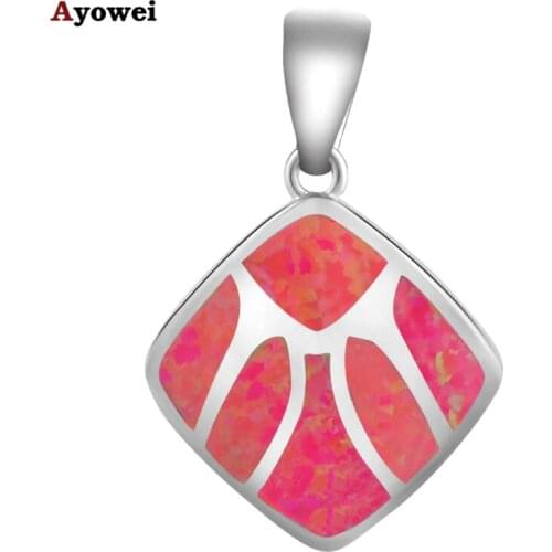 Wonderful gift for friends Wholesale Retail Red Fire Opal Silver Necklaces Pendants Wedding Fashion jewelry OPS541A