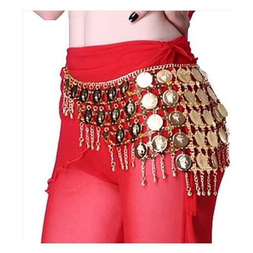 Belly dance accessories gold / silver coins belly dance belts for women belly dance costume hip scarf