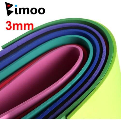 Bimoo 1PC 3mm Fly Tying Foam Sheet Chartreuse Green Orange Floating Dry Fly Grass Hopper Popper Fly Tying Material 24X24cm