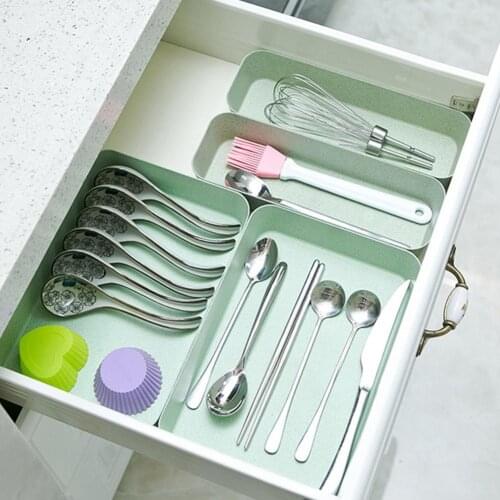1pc Kitchen Drawer Storage Organizer Degradable Material Storage Divider Kitchen Tools Grocery Storage Tray
