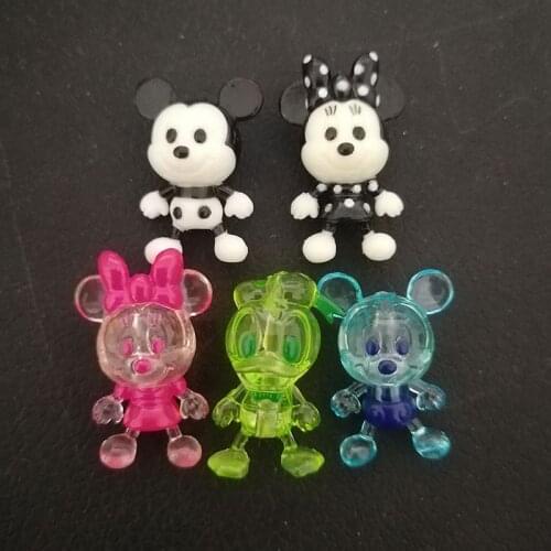 20pcs Cute Mouse Small Figures PVC Mini Action Figure Toys Model Doll Cake Decors DIY Materials 2.5cm