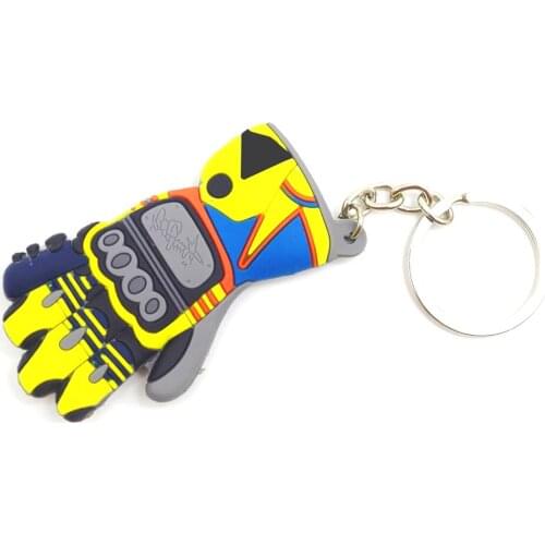 Gloves Shape 3D Car Accessories Key Ring Keyring Rubber Motorcycle Keychain Key Chain Llavero moto Key Holder For BMW Yamaha KTM